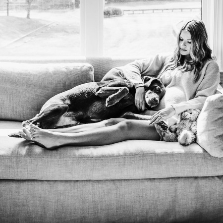 Alexis T. Realmuto with her pet dog.